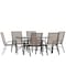 Flash Furniture 7PC Patio Set-55" Glass Table, 6 Brown Chairs TLH-089REC-303CBN6-GG - alternate 10